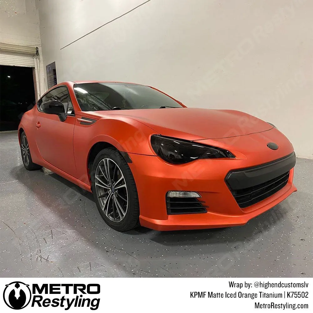 KPMF K75500 Matte Iced Orange Titanium Vinyl Wrap | K75502