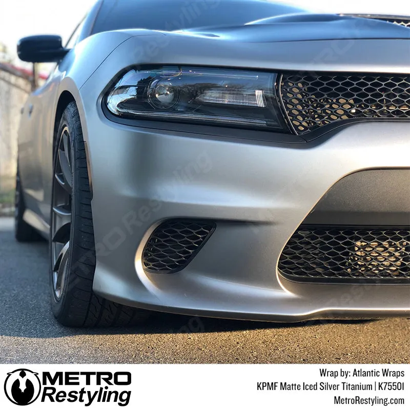 KPMF K75500 Matte Iced Silver Titanium Vinyl Wrap | K75501