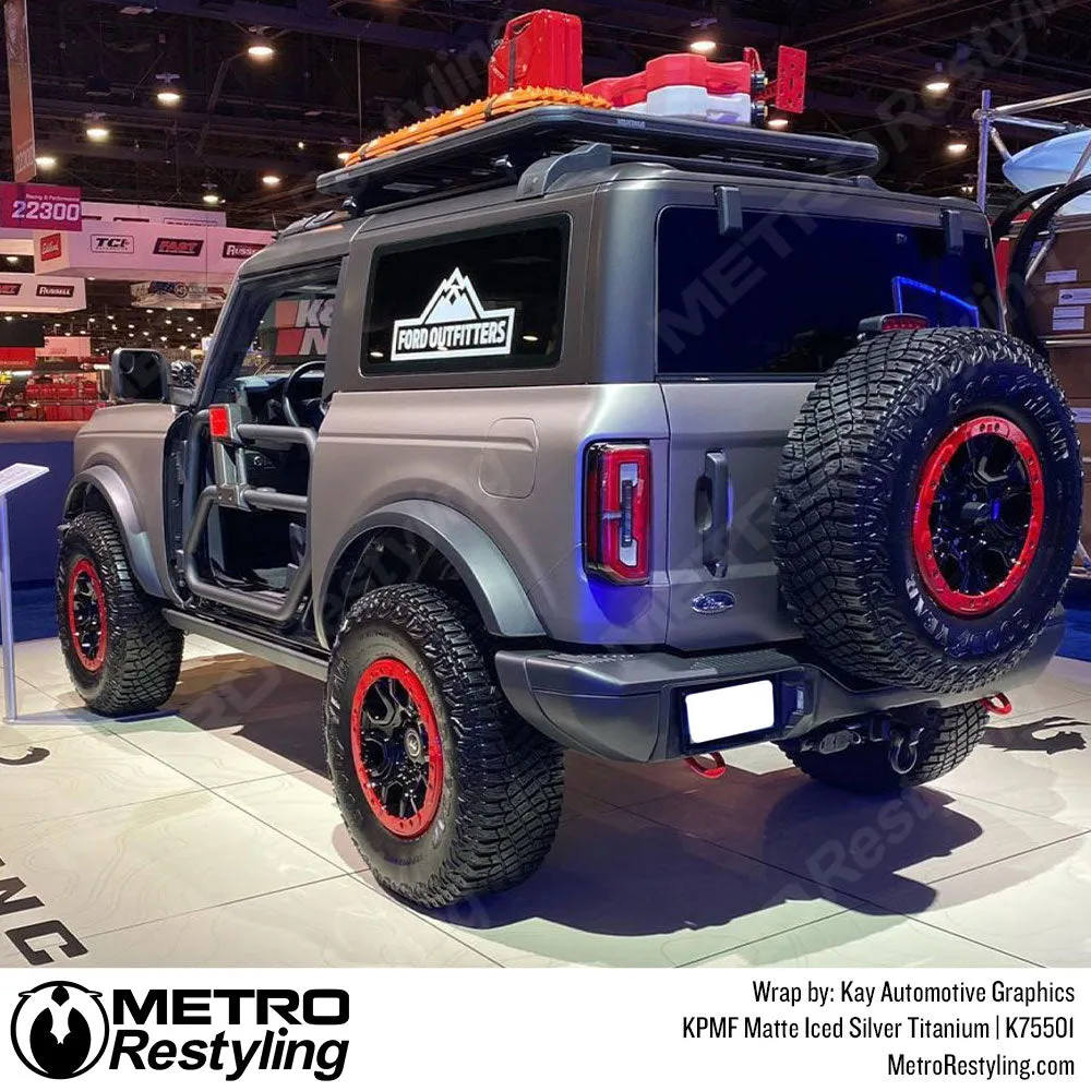 KPMF K75500 Matte Iced Silver Titanium Vinyl Wrap | K75501