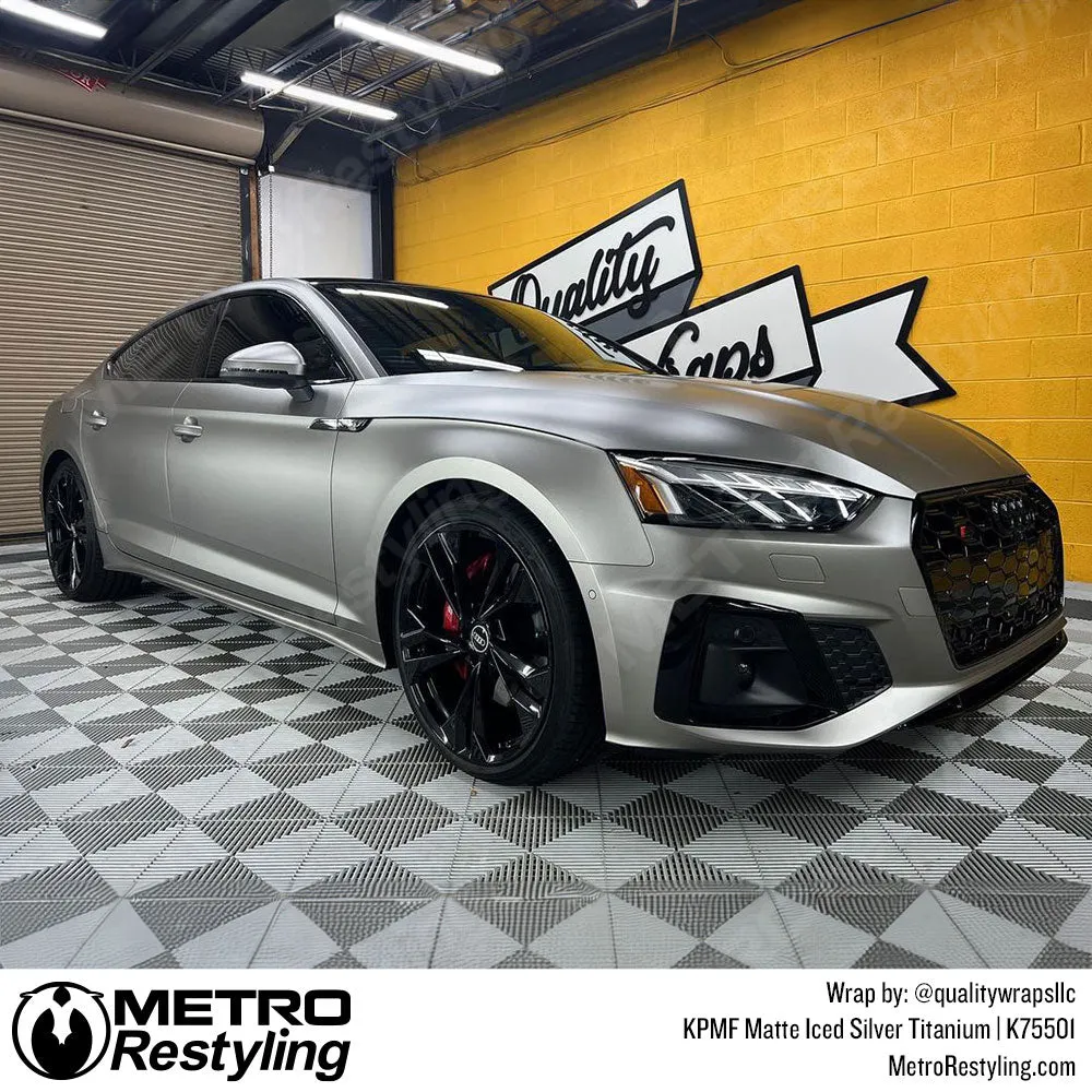 KPMF K75500 Matte Iced Silver Titanium Vinyl Wrap | K75501
