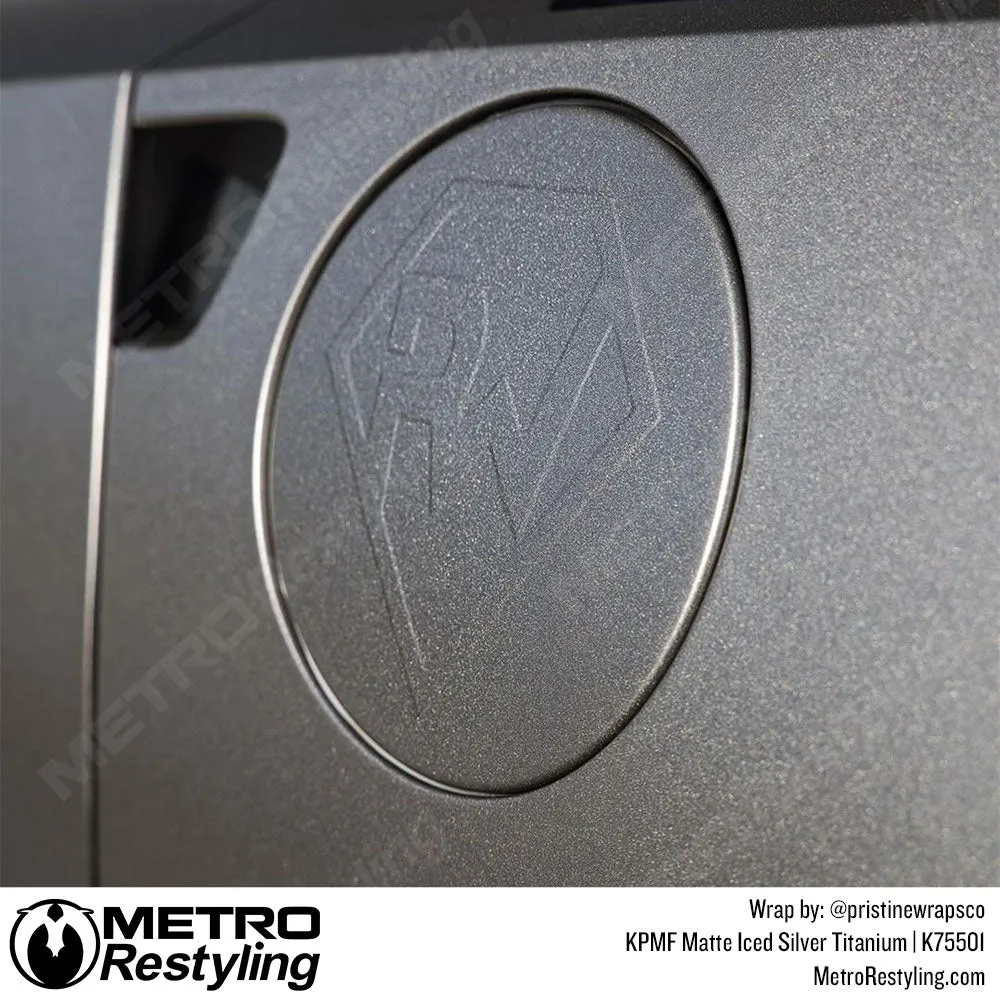 KPMF K75500 Matte Iced Silver Titanium Vinyl Wrap | K75501