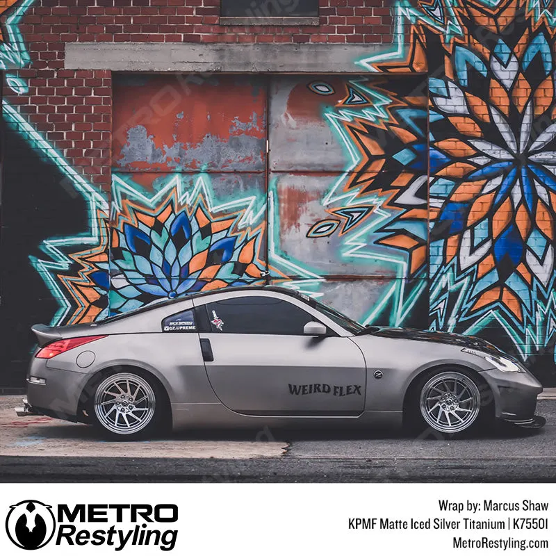 KPMF K75500 Matte Iced Silver Titanium Vinyl Wrap | K75501