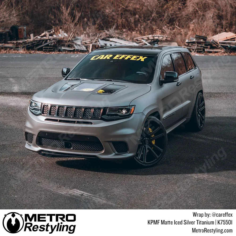 KPMF K75500 Matte Iced Silver Titanium Vinyl Wrap | K75501