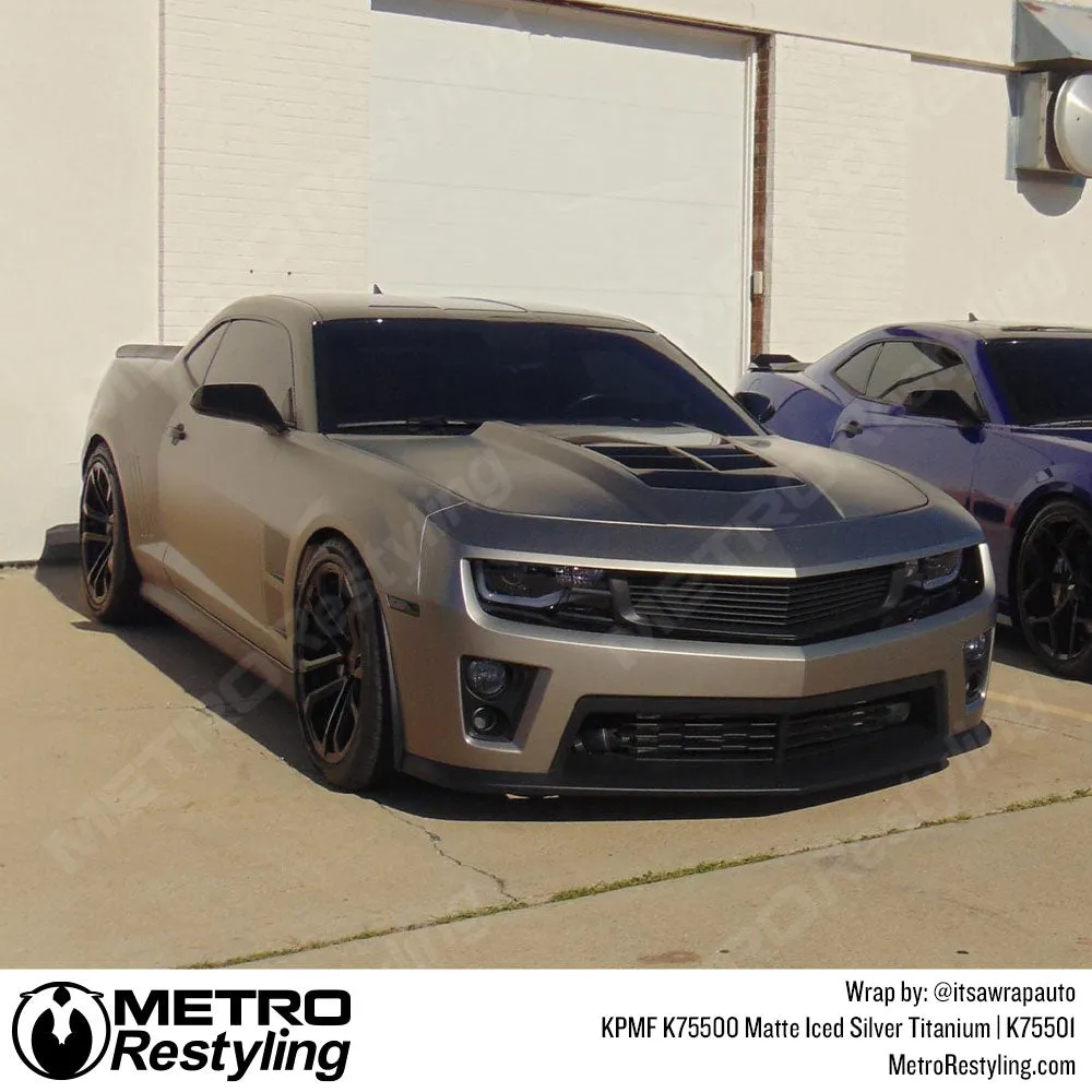 KPMF K75500 Matte Iced Silver Titanium Vinyl Wrap | K75501