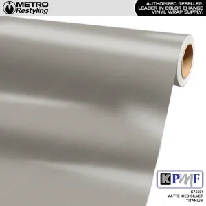 KPMF K75500 Matte Iced Silver Titanium Vinyl Wrap | K75501