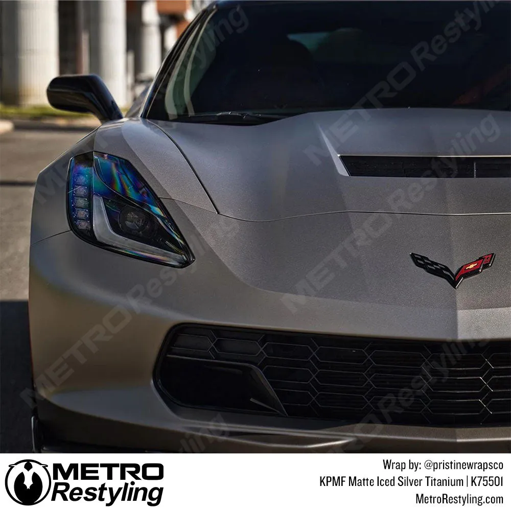 KPMF K75500 Matte Iced Silver Titanium Vinyl Wrap | K75501