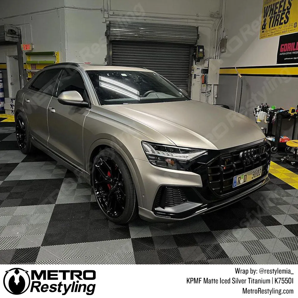 KPMF K75500 Matte Iced Silver Titanium Vinyl Wrap | K75501