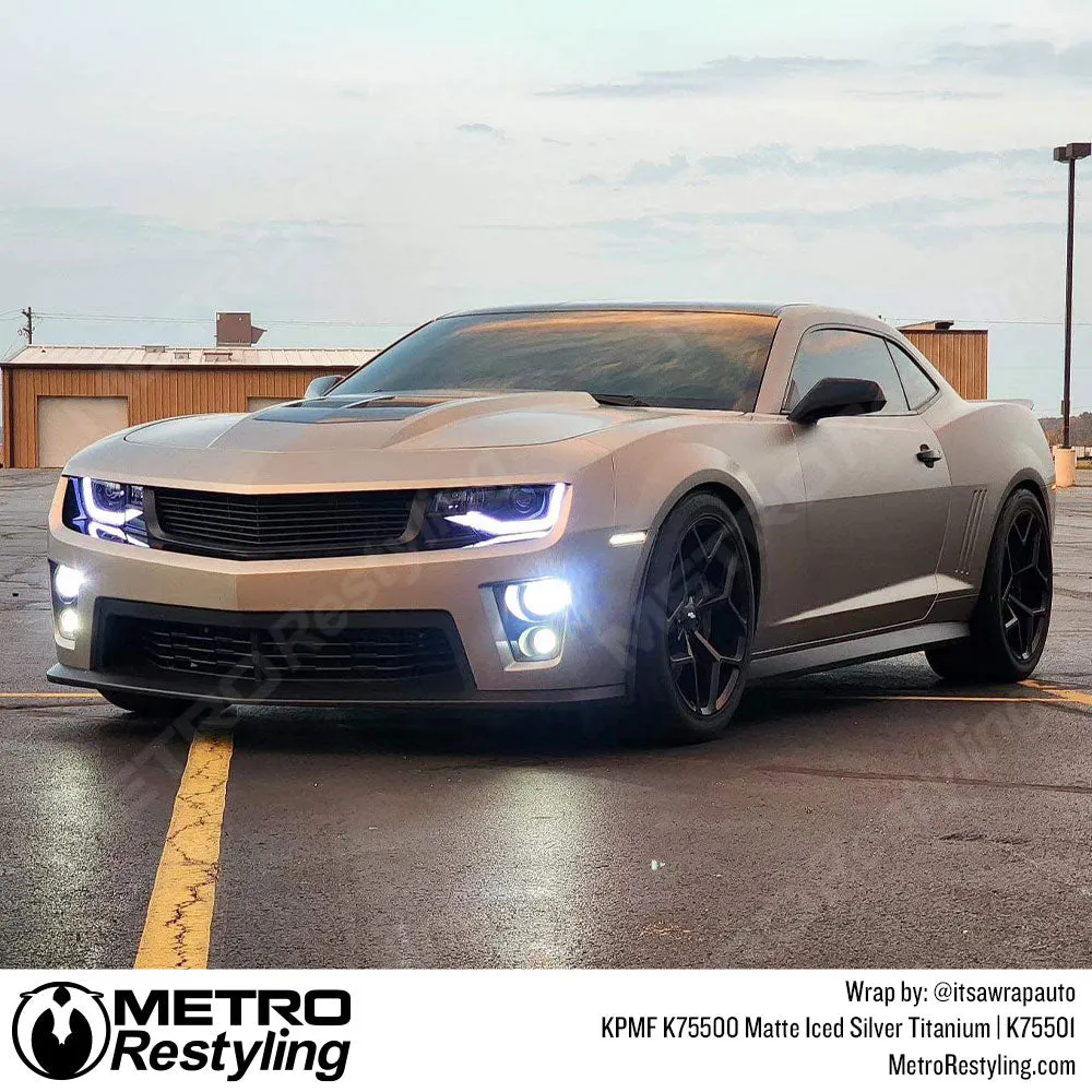 KPMF K75500 Matte Iced Silver Titanium Vinyl Wrap | K75501