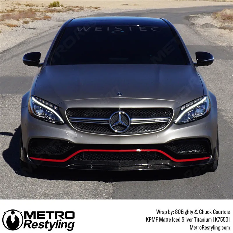 KPMF K75500 Matte Iced Silver Titanium Vinyl Wrap | K75501