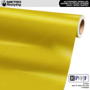 KPMF K75500 Matte Iced Yellow Titanium Vinyl Wrap | K75534
