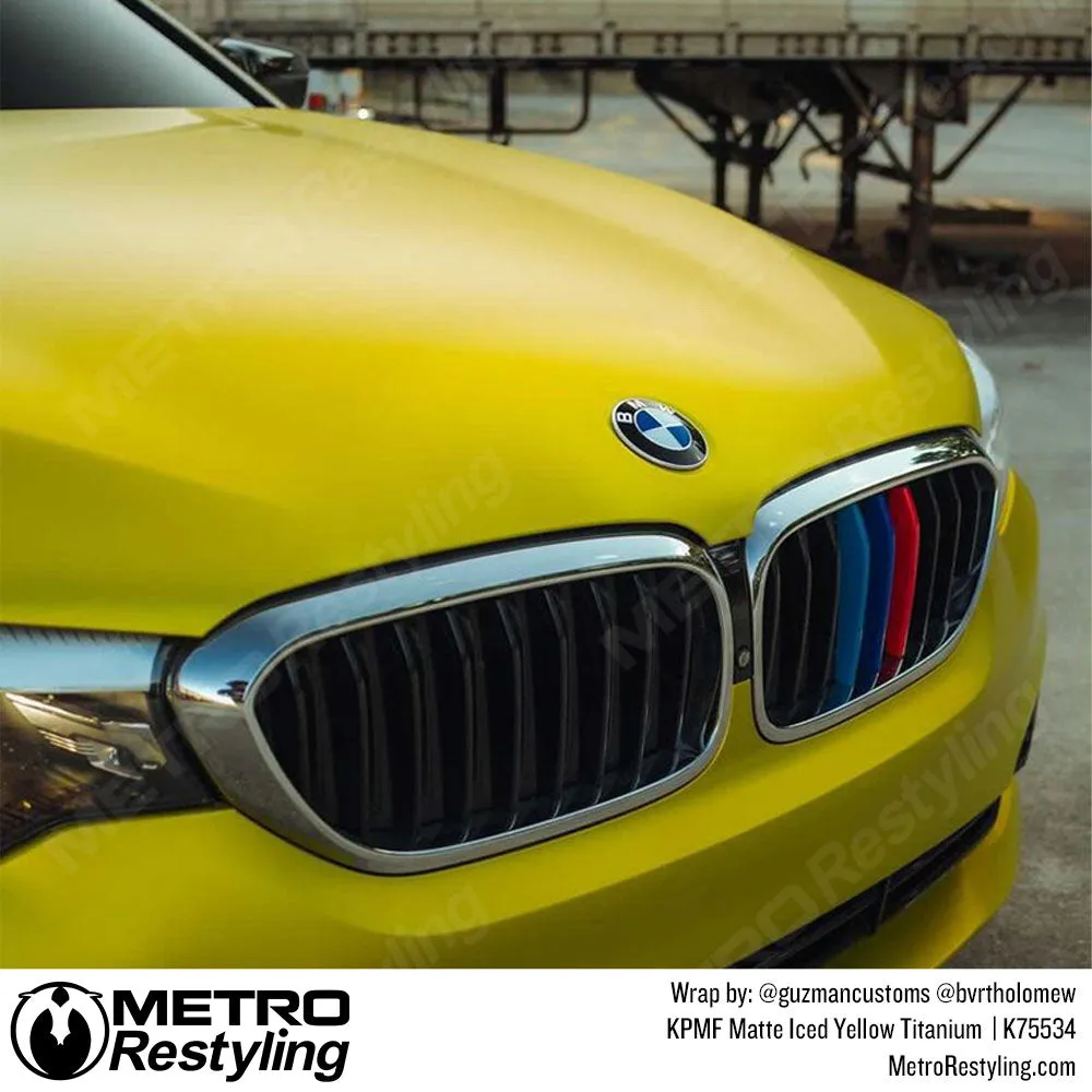KPMF K75500 Matte Iced Yellow Titanium Vinyl Wrap | K75534