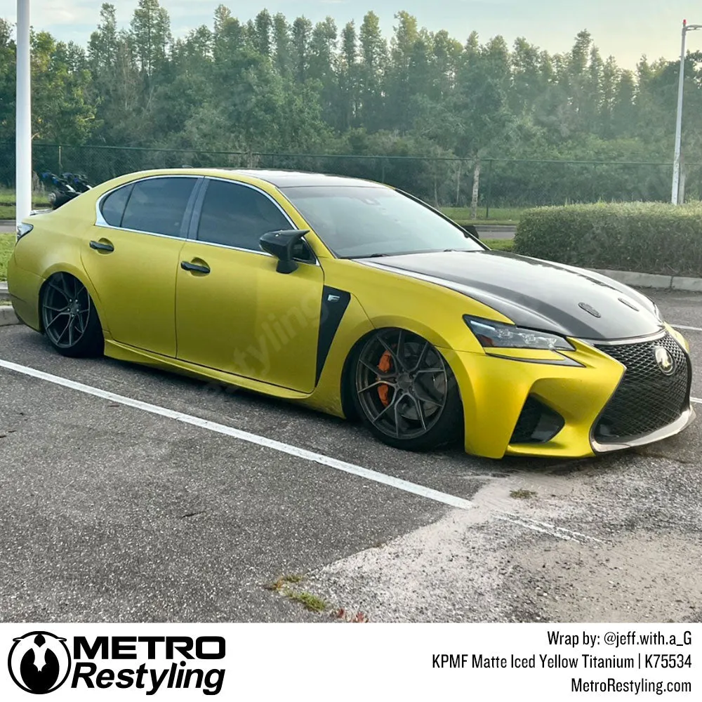 KPMF K75500 Matte Iced Yellow Titanium Vinyl Wrap | K75534