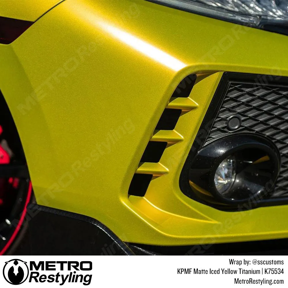KPMF K75500 Matte Iced Yellow Titanium Vinyl Wrap | K75534