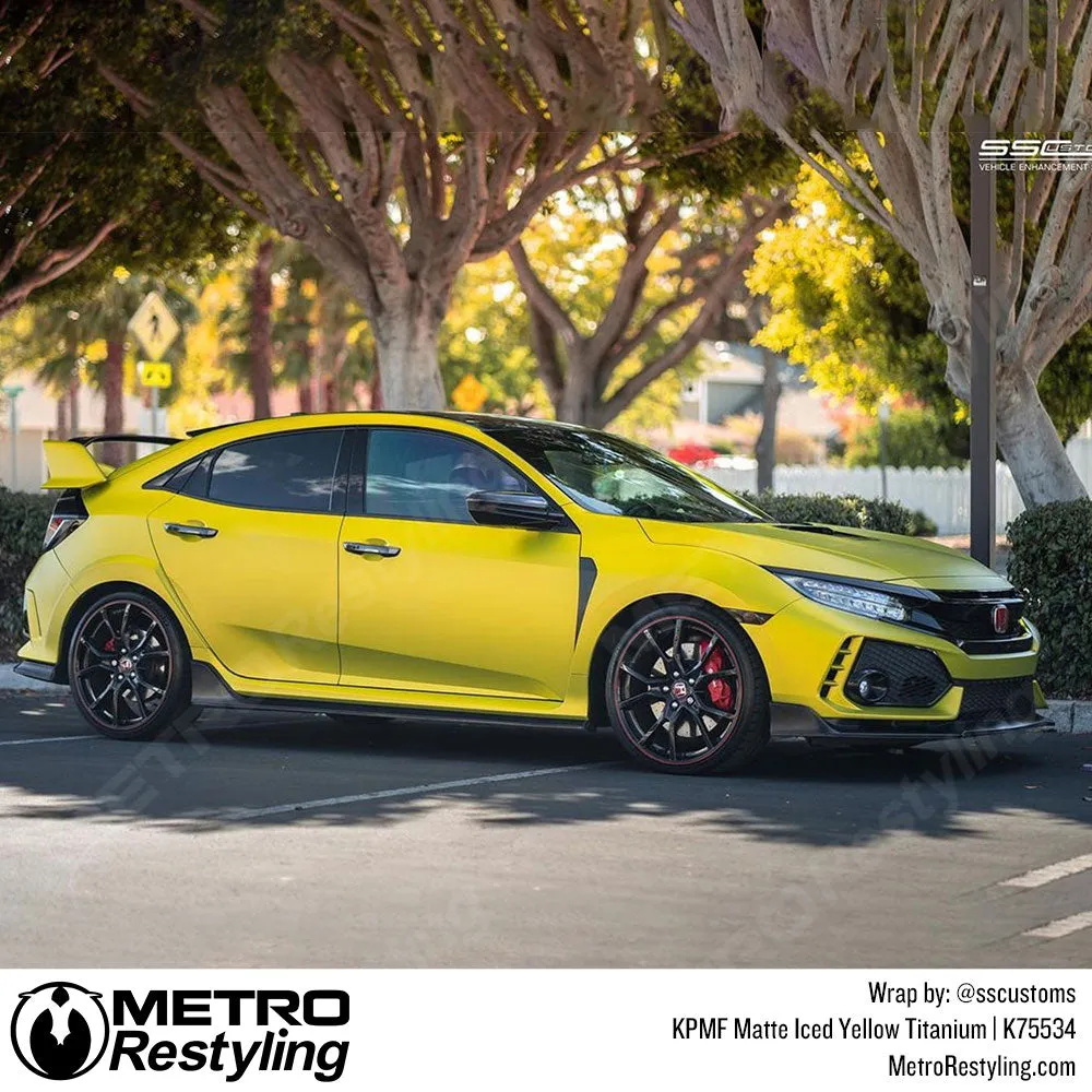 KPMF K75500 Matte Iced Yellow Titanium Vinyl Wrap | K75534