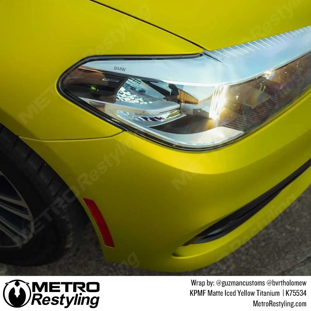 KPMF K75500 Matte Iced Yellow Titanium Vinyl Wrap | K75534