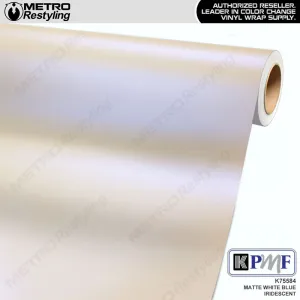 KPMF K75500 Matte White Blue Pearlescent Iridescent Vinyl Wrap | K75584 | BLOWOUT STOCK | (430 sq ft) | 755840