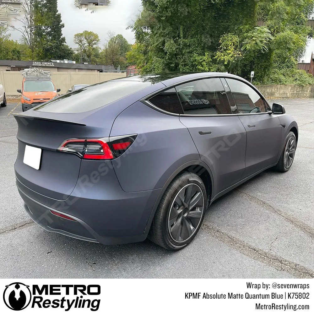 KPMF K75800 Absolute Matte Quantum Blue Vinyl Wrap | K75802