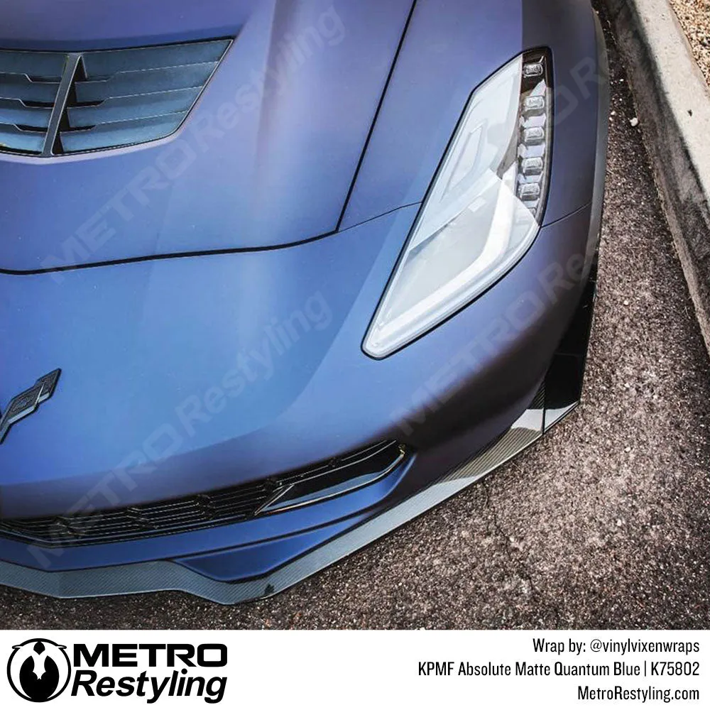 KPMF K75800 Absolute Matte Quantum Blue Vinyl Wrap | K75802