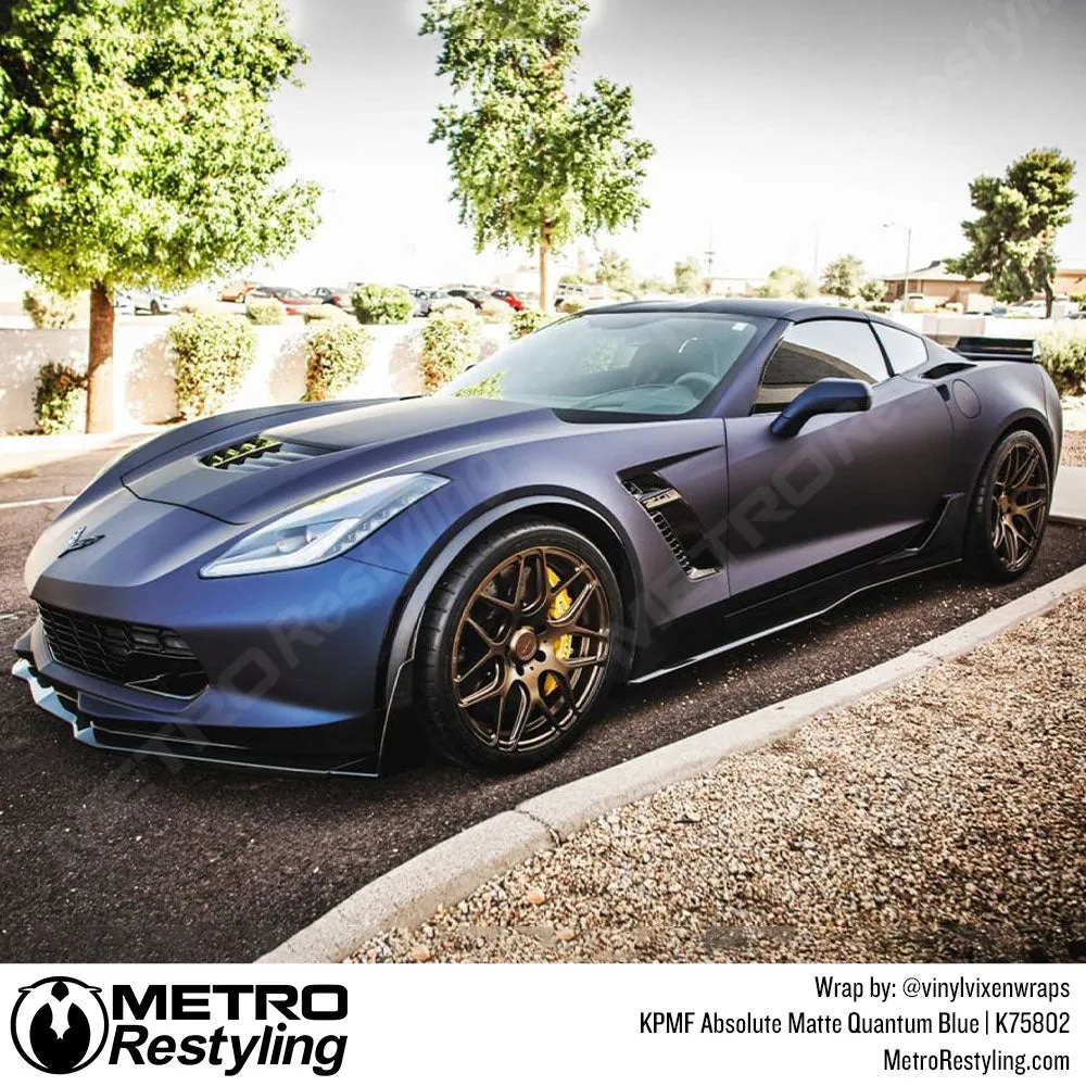 KPMF K75800 Absolute Matte Quantum Blue Vinyl Wrap | K75802