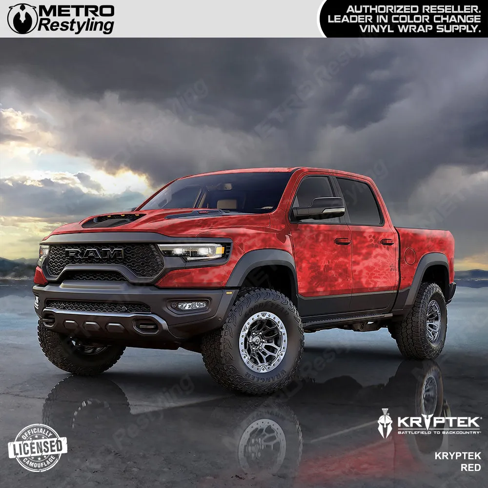 Kryptek Red Camouflage Vinyl Wrap Film