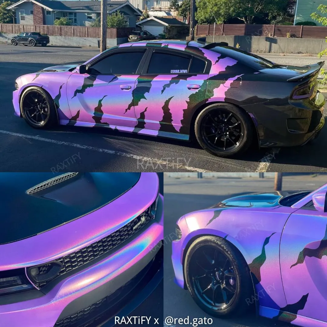 Laser Gloss Purple Vinyl Wrap