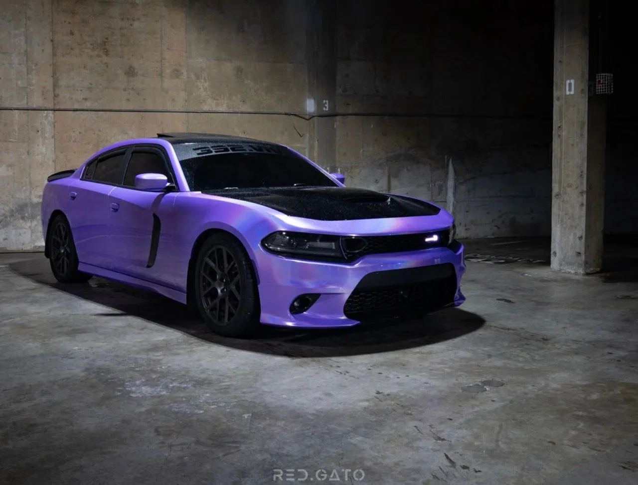 Laser Gloss Purple Vinyl Wrap