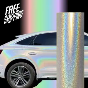 Laser Gloss White Vinyl Wrap