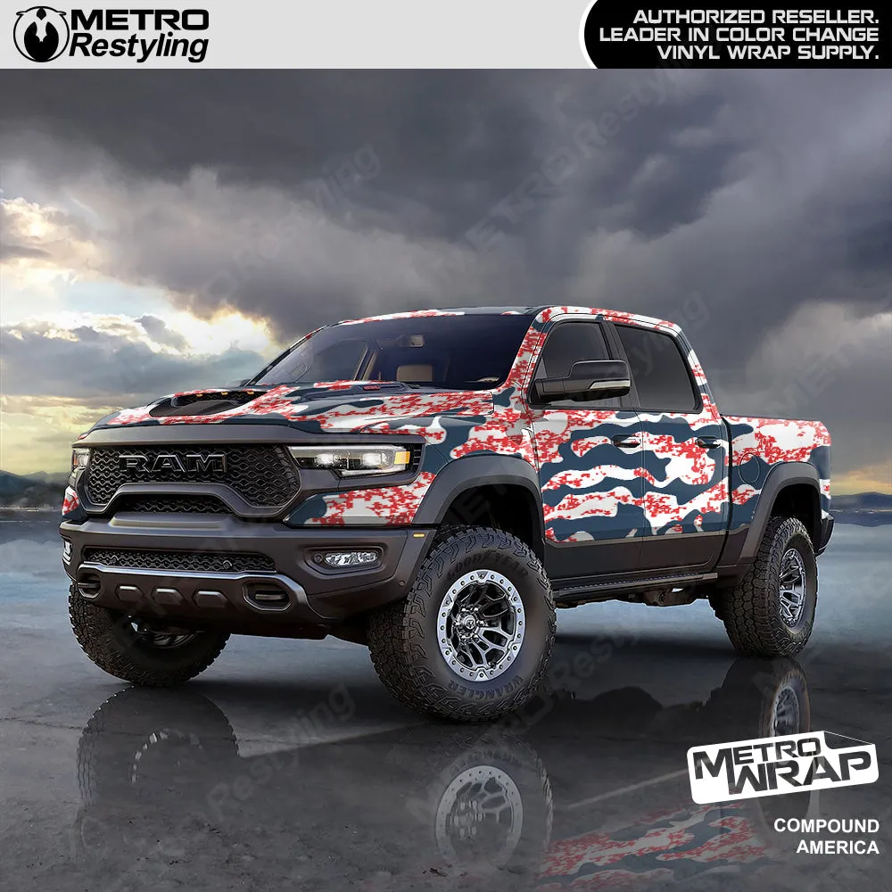Metro Wrap Compound America Camouflage Vinyl Film