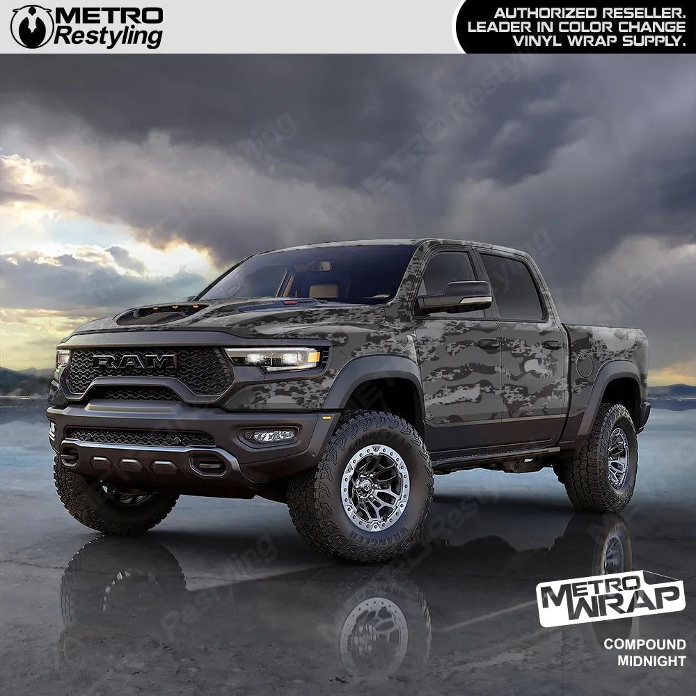 Metro Wrap Compound Midnight Camouflage Vinyl Film