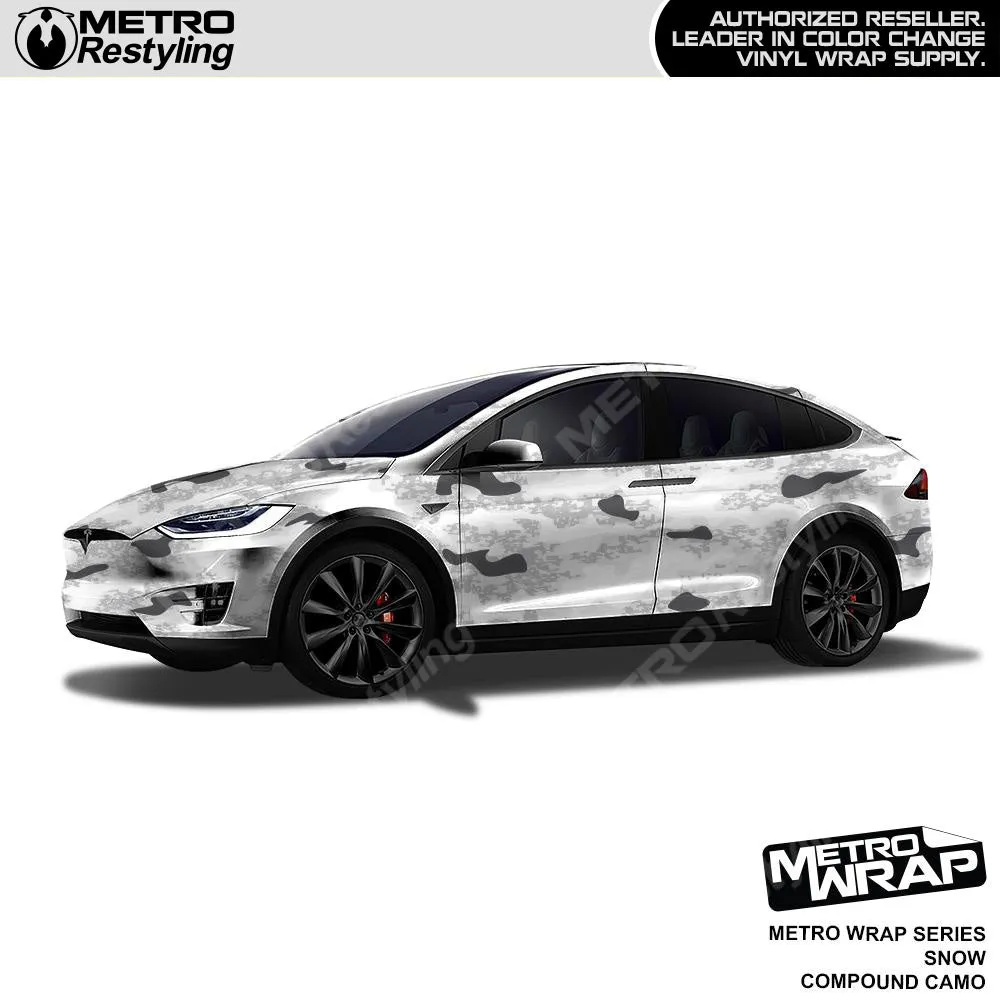Metro Wrap Compound Snow Camouflage Vinyl Film