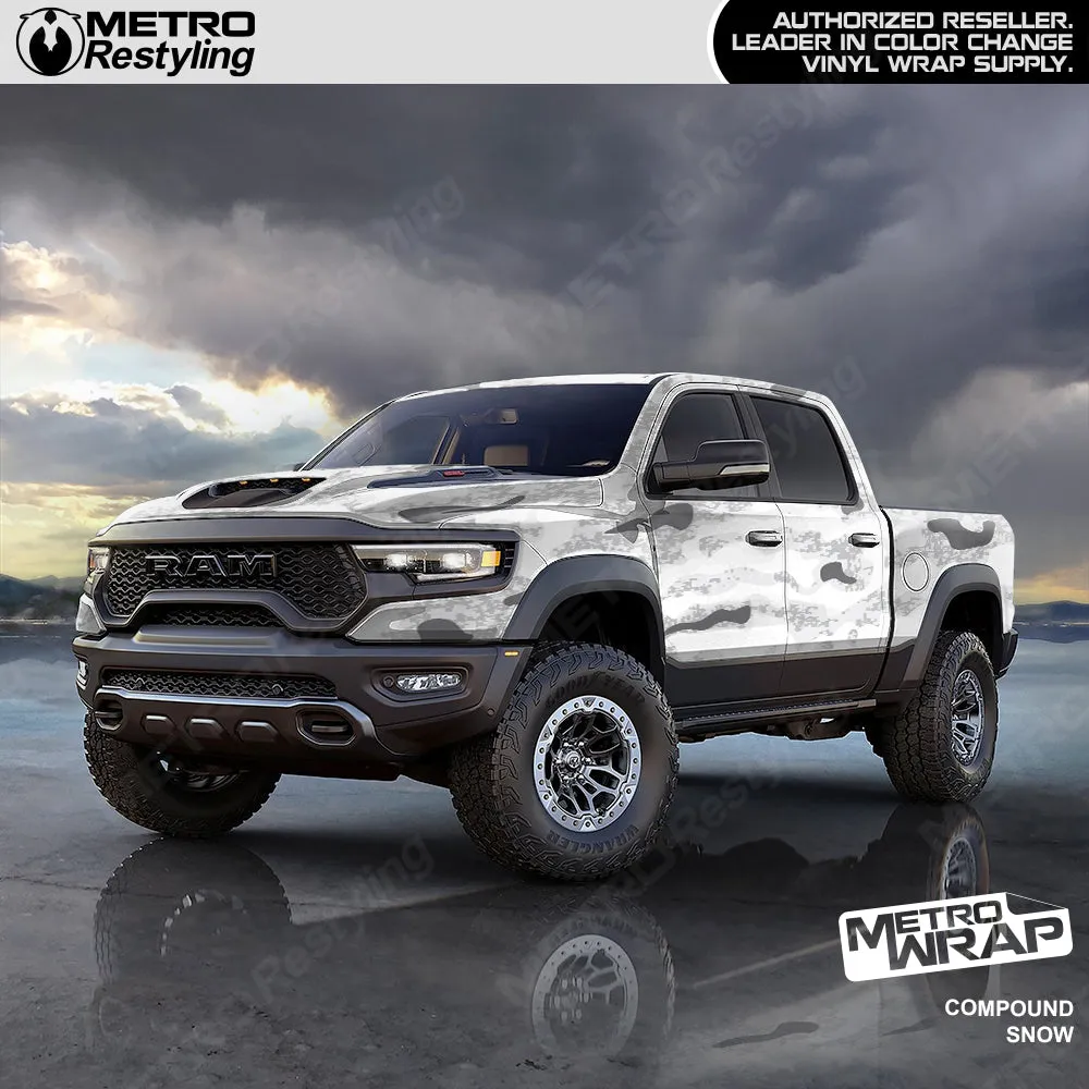 Metro Wrap Compound Snow Camouflage Vinyl Film