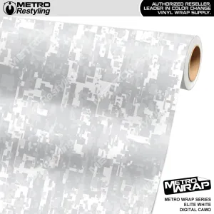 Metro Wrap Digital Elite White Camouflage Vinyl Film