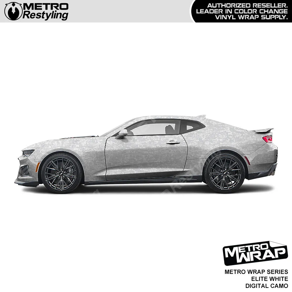 Metro Wrap Digital Elite White Camouflage Vinyl Film