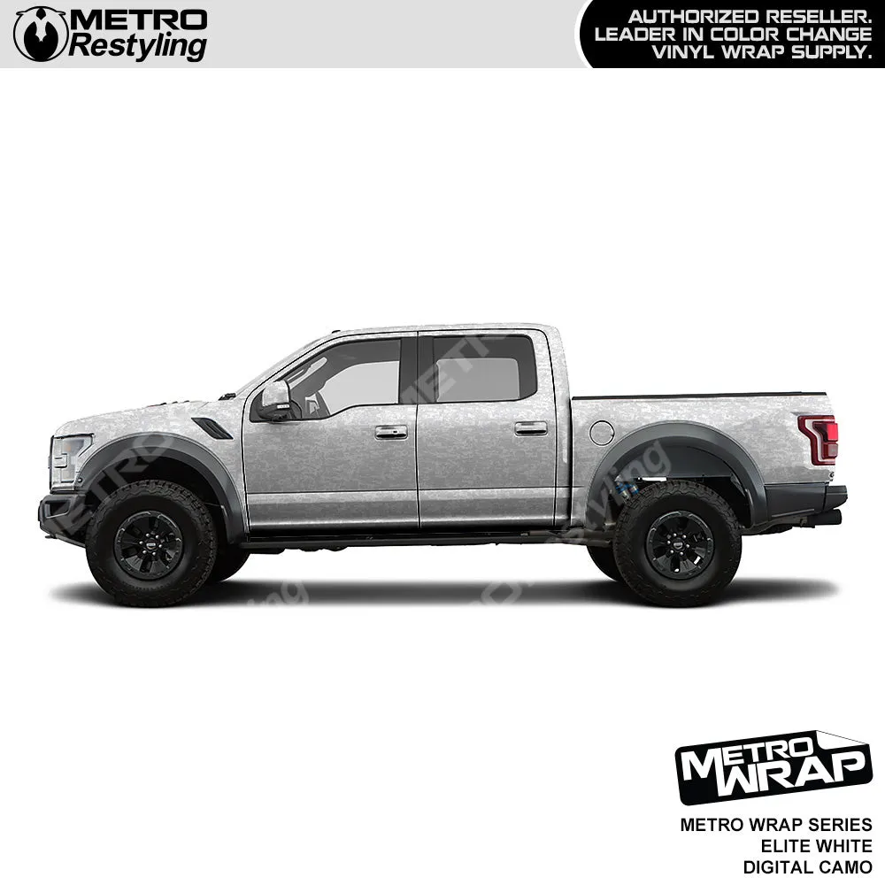 Metro Wrap Digital Elite White Camouflage Vinyl Film
