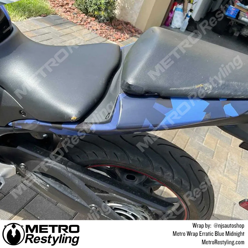 Metro Wrap Erratic Blue Midnight Camouflage Vinyl Film