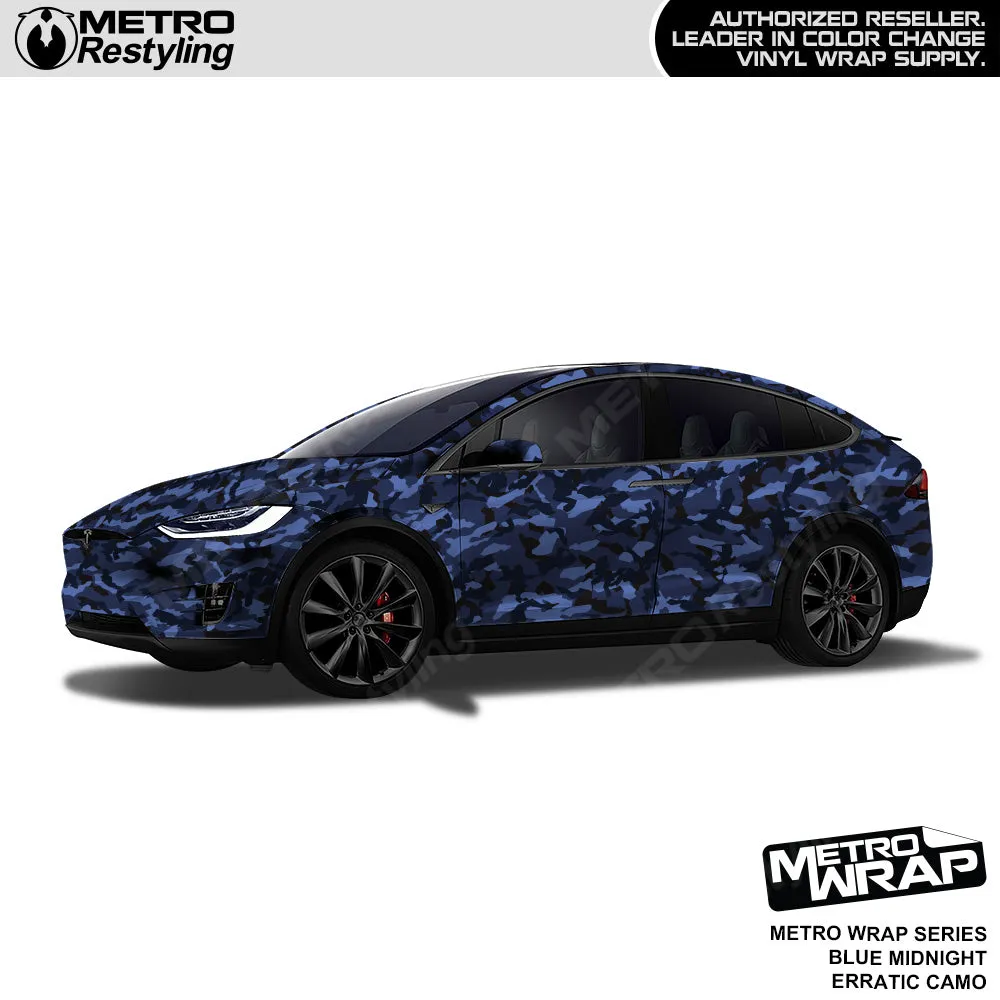 Metro Wrap Erratic Blue Midnight Camouflage Vinyl Film