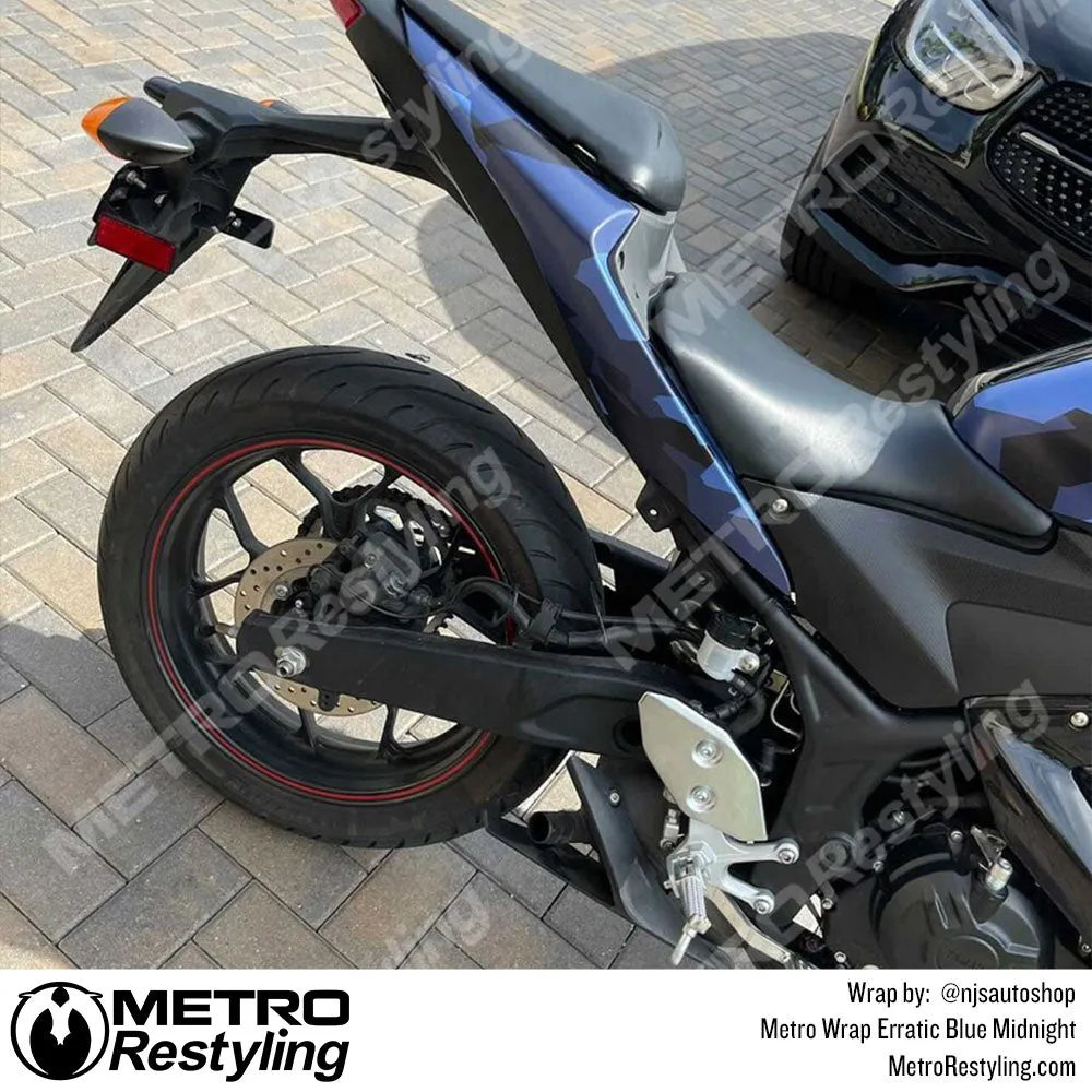 Metro Wrap Erratic Blue Midnight Camouflage Vinyl Film