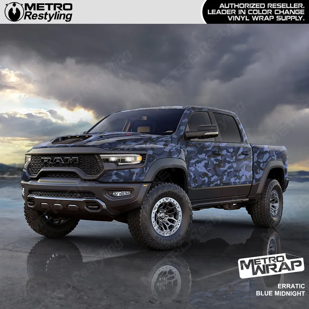 Metro Wrap Erratic Blue Midnight Camouflage Vinyl Film