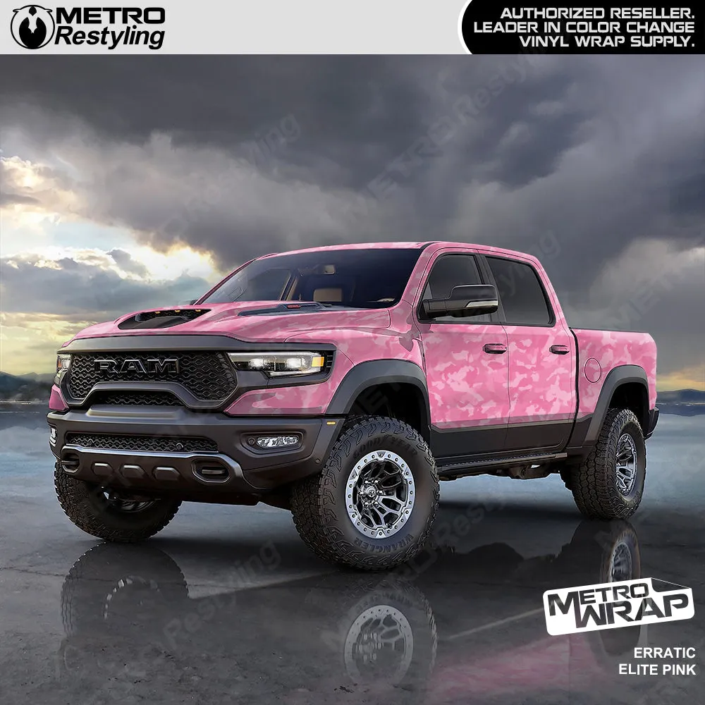 Metro Wrap Erratic Elite Pink Camouflage Vinyl Film