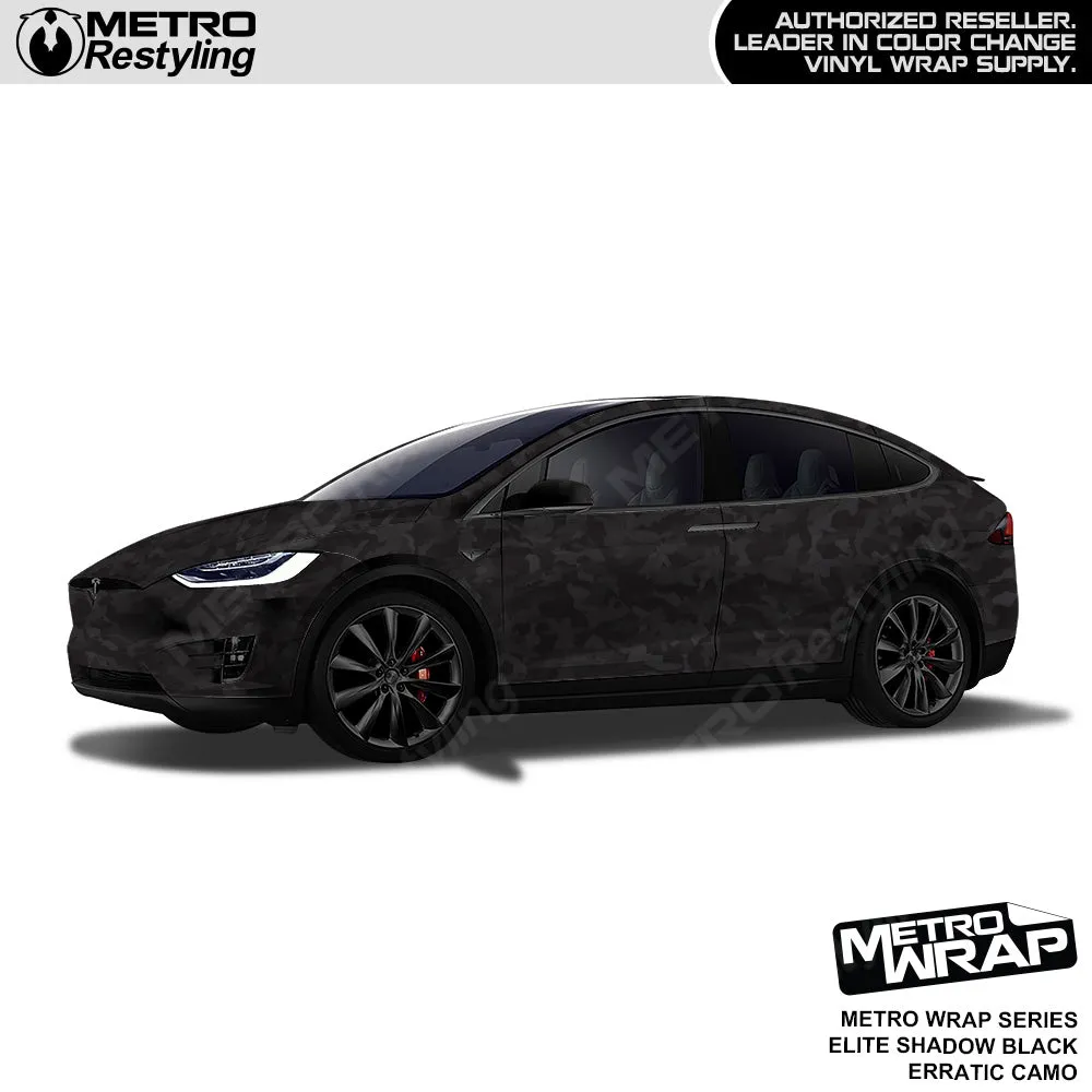 Metro Wrap Erratic Elite Shadow Black Camouflage Vinyl Film
