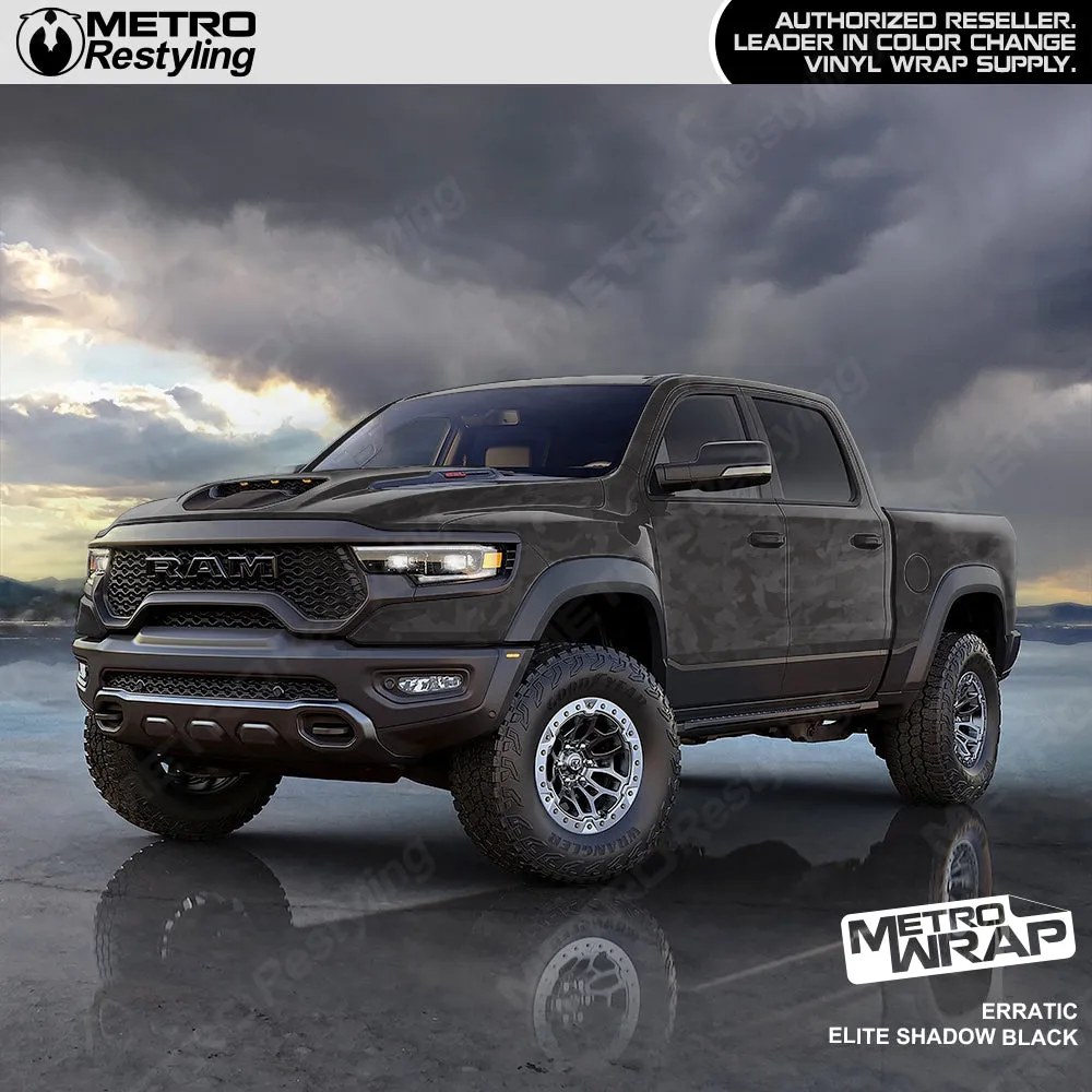 Metro Wrap Erratic Elite Shadow Black Camouflage Vinyl Film