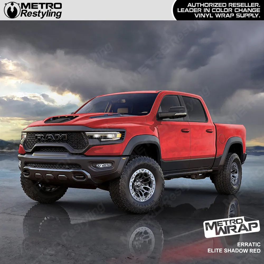 Metro Wrap Erratic Elite Shadow Red Camouflage Vinyl Film