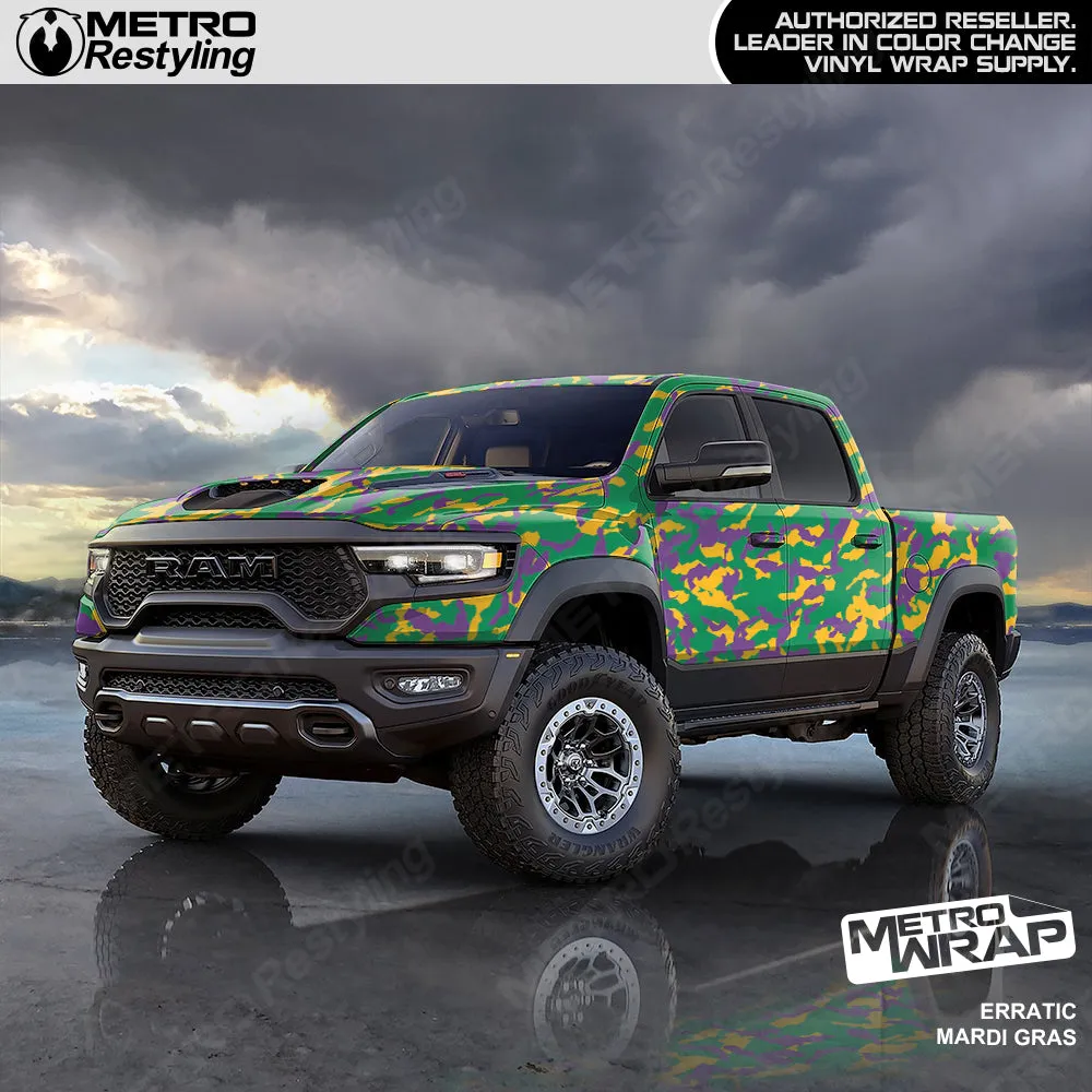 Metro Wrap Erratic Mardi Gras Camouflage Vinyl Film