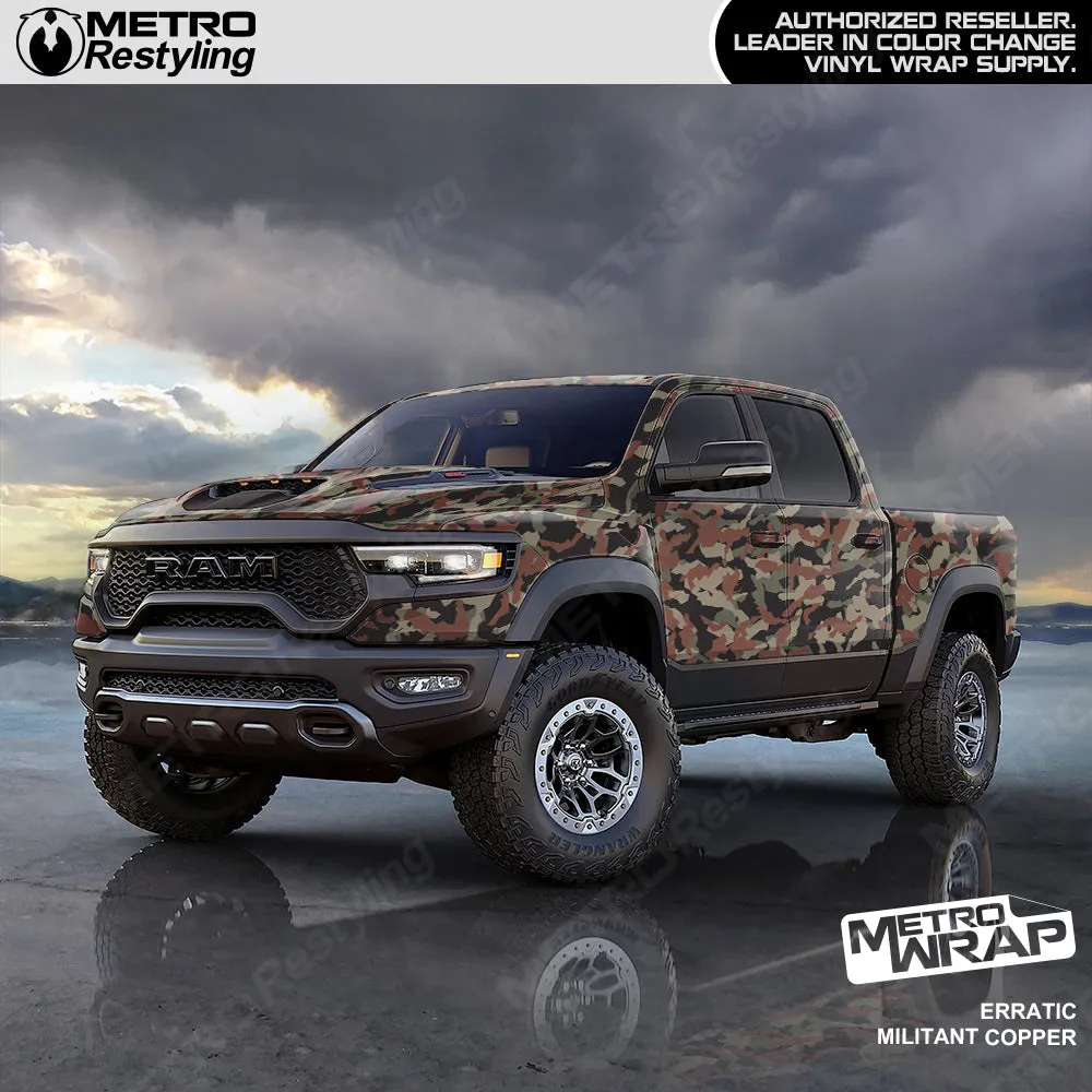 Metro Wrap Erratic Militant Copper Camouflage Vinyl Film