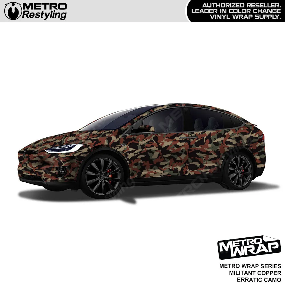 Metro Wrap Erratic Militant Copper Camouflage Vinyl Film
