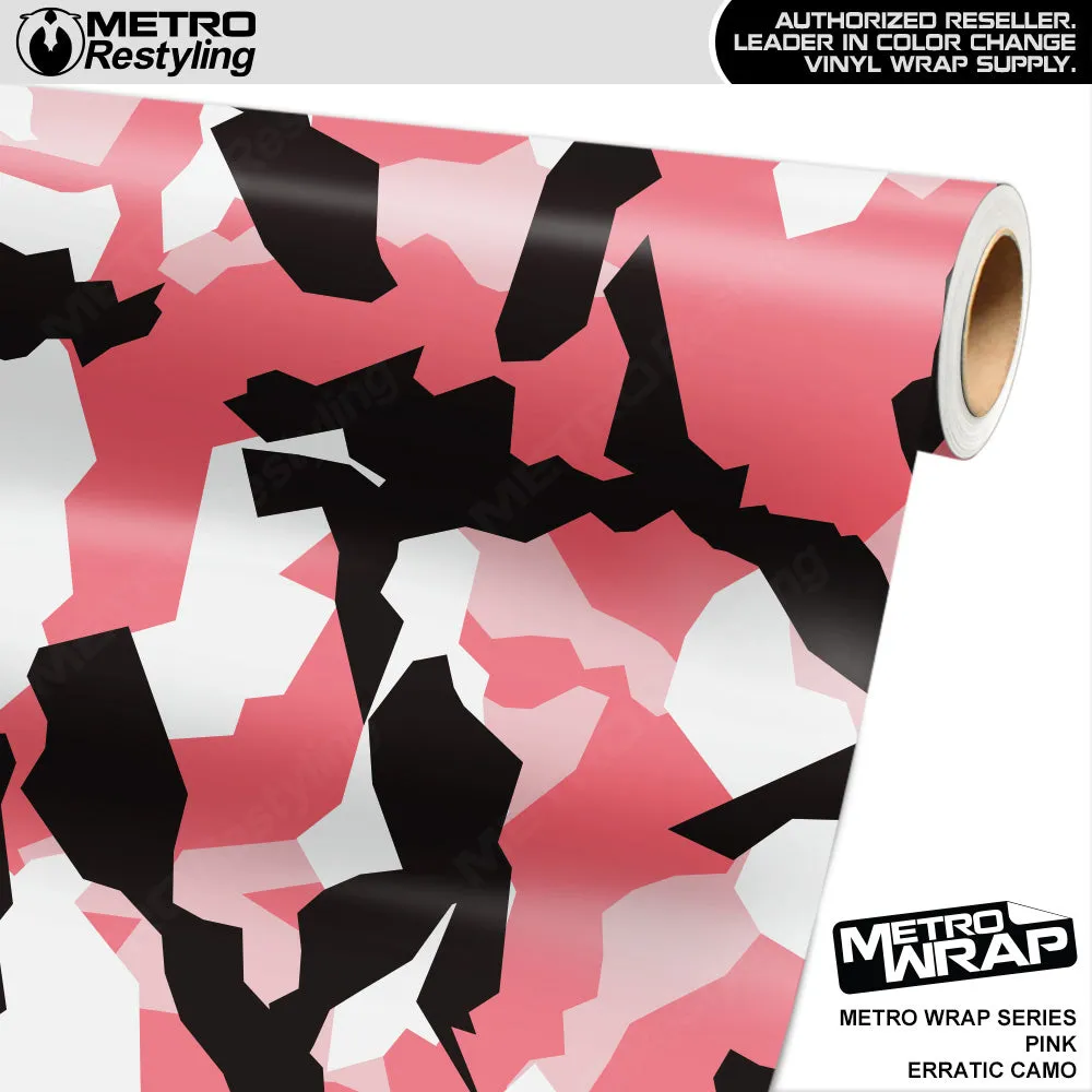 Metro Wrap Erratic Pink Camouflage Vinyl Film