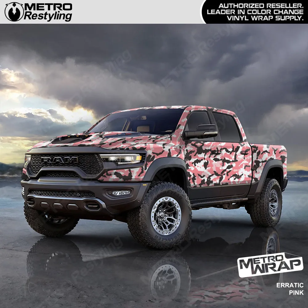 Metro Wrap Erratic Pink Camouflage Vinyl Film
