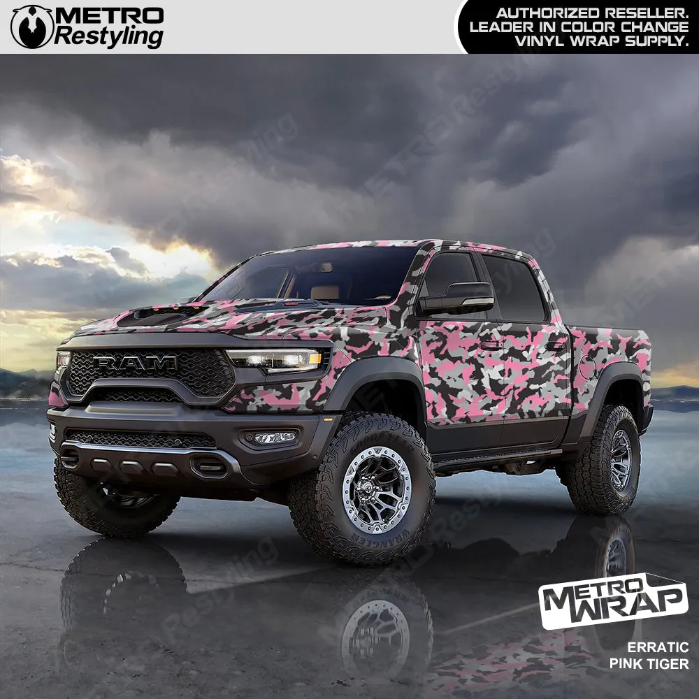 Metro Wrap Erratic Pink Tiger Camouflage Vinyl Film