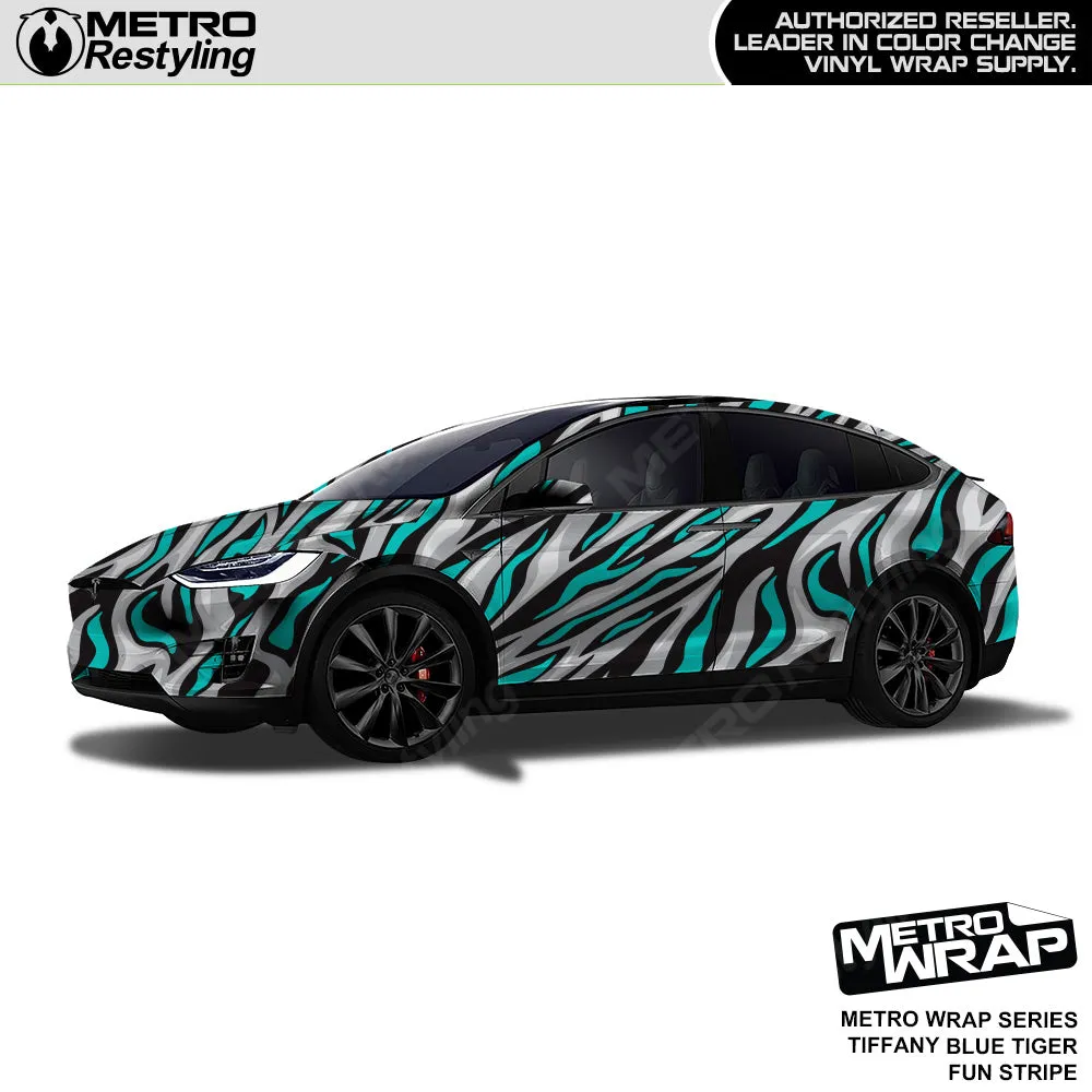 Metro Wrap Fun Stripe Tiffany Blue Tiger Camouflage Vinyl Film