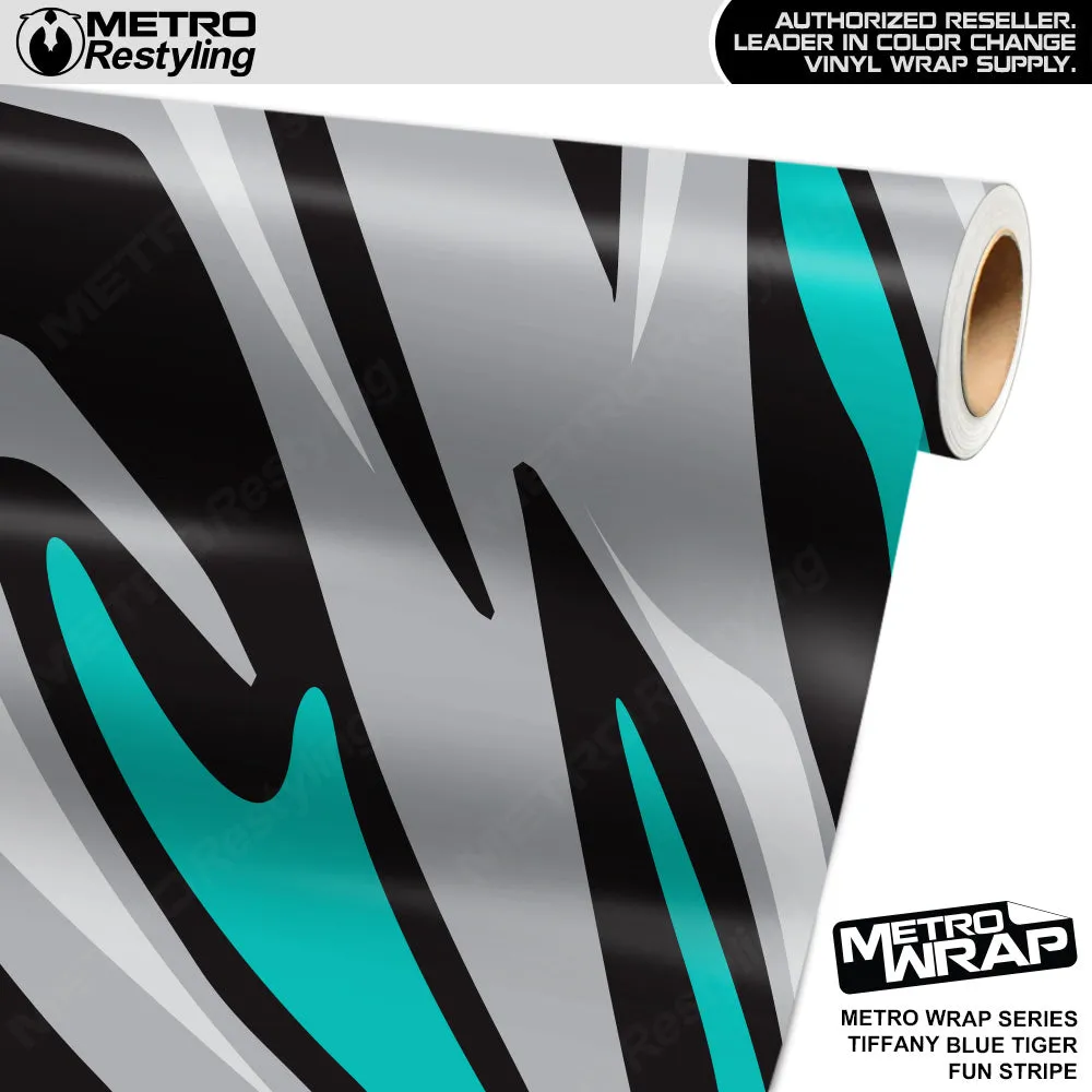Metro Wrap Fun Stripe Tiffany Blue Tiger Camouflage Vinyl Film